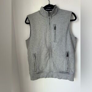 Michael Kors Light Gray Thick Zip-Up Vest